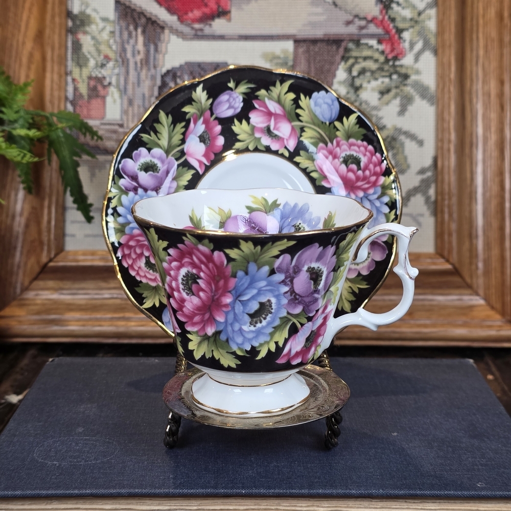 Floral Teacup and Saucer Set
